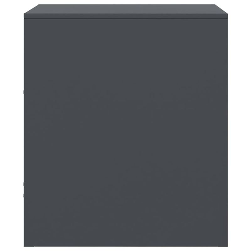 Casa si Gradina - Mobilier - Comode si corpuri - Noptiere - Noptiera, antracit, 34,5x39x44 cm, otel - Infinity.ro