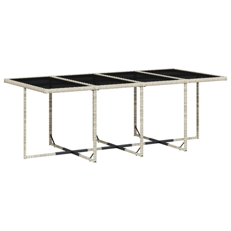Casa si Gradina - Gradina si terasa - Mobilier exterior - Seturi mobila gradina - Set mobilier gradina cu perne, 9 piese, gri deschis, poliratan - Infinity.ro