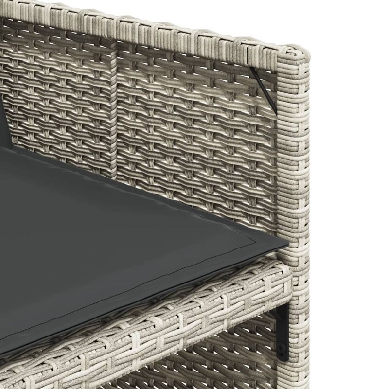 Casa si Gradina - Gradina si terasa - Mobilier exterior - Seturi mobila gradina - Set mobilier gradina cu perne, 9 piese, gri deschis, poliratan - Infinity.ro