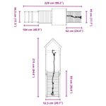Jucarii, Copii si Bebe - Jucarii si jocuri - Jucarii de exterior - Spatii de joaca si accesorii - Set de joaca pentru exterior, lemn masiv de douglas - Infinity.ro
