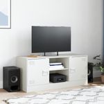 Casa si Gradina - Mobilier - Comode si corpuri - Comode - Comoda TV, alb, 99x39x44 cm, otel - Infinity.ro