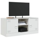 Casa si Gradina - Mobilier - Comode si corpuri - Comode - Comoda TV, alb, 99x39x44 cm, otel - Infinity.ro