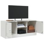 Casa si Gradina - Mobilier - Comode si corpuri - Comode - Comoda TV, alb, 99x39x44 cm, otel - Infinity.ro