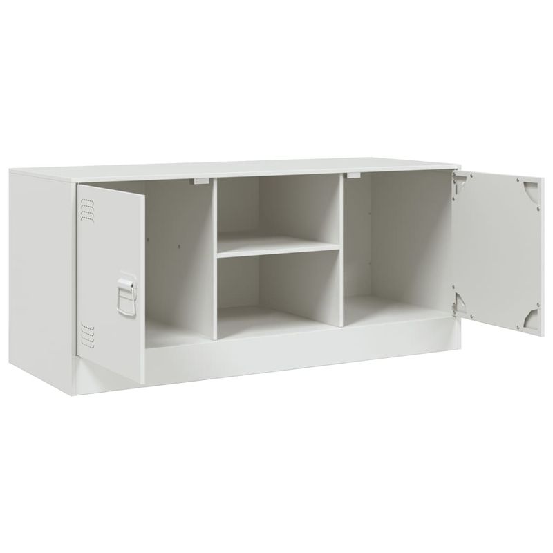 Casa si Gradina - Mobilier - Comode si corpuri - Comode - Comoda TV, alb, 99x39x44 cm, otel - Infinity.ro