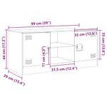 Casa si Gradina - Mobilier - Comode si corpuri - Comode - Comoda TV, alb, 99x39x44 cm, otel - Infinity.ro