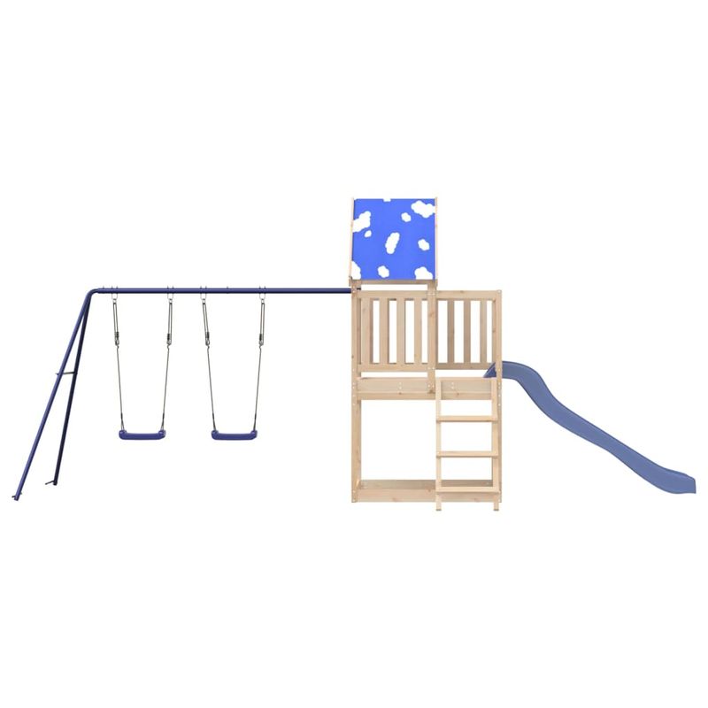 Jucarii, Copii si Bebe - Jucarii si jocuri - Jucarii de exterior - Spatii de joaca si accesorii - Set de joaca pentru exterior, lemn masiv de pin - Infinity.ro