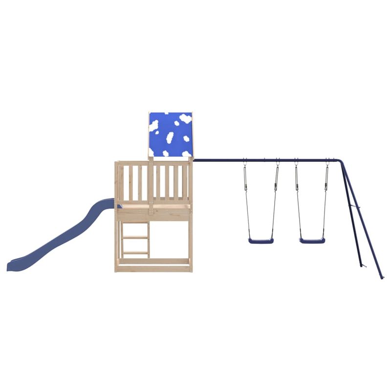 Jucarii, Copii si Bebe - Jucarii si jocuri - Jucarii de exterior - Spatii de joaca si accesorii - Set de joaca pentru exterior, lemn masiv de pin - Infinity.ro