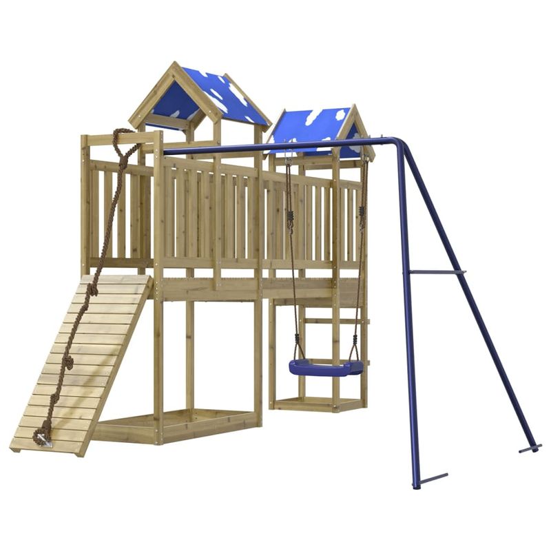 Jucarii, Copii si Bebe - Jucarii si jocuri - Jucarii de exterior - Spatii de joaca si accesorii - Set de joaca pentru exterior, lemn de pin impregnat - Infinity.ro