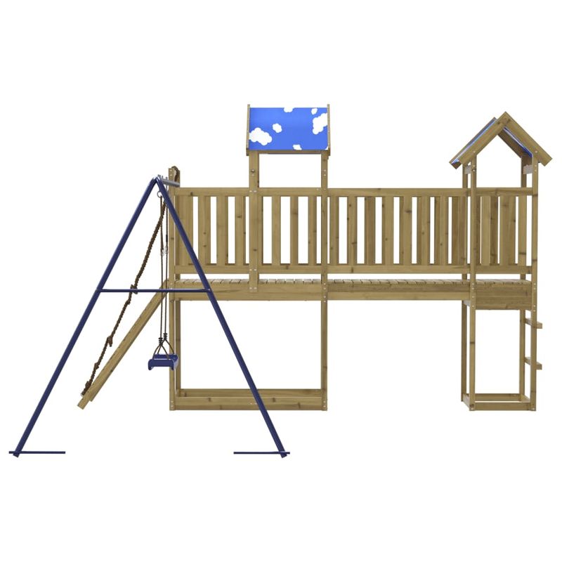 Jucarii, Copii si Bebe - Jucarii si jocuri - Jucarii de exterior - Spatii de joaca si accesorii - Set de joaca pentru exterior, lemn de pin impregnat - Infinity.ro