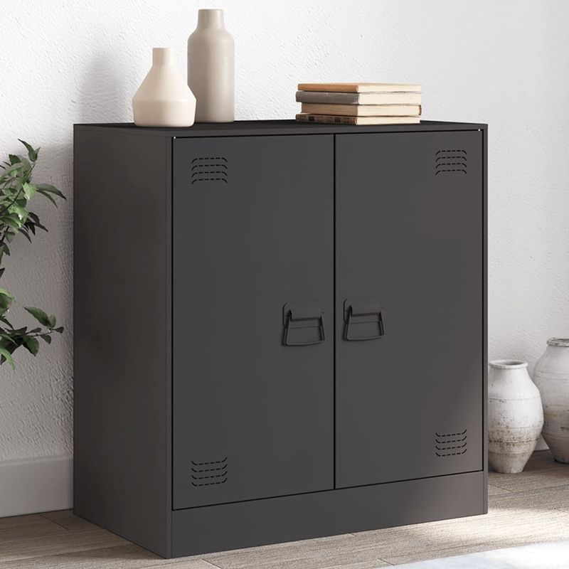 Casa si Gradina - Mobilier - Comode si corpuri - Comode - Servanta, negru, 67x39x73 cm, otel - Infinity.ro