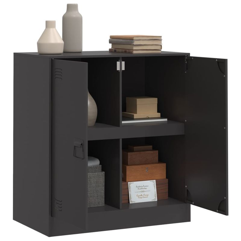 Casa si Gradina - Mobilier - Comode si corpuri - Comode - Servanta, negru, 67x39x73 cm, otel - Infinity.ro