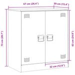 Casa si Gradina - Mobilier - Comode si corpuri - Comode - Servanta, negru, 67x39x73 cm, otel - Infinity.ro