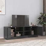 Casa si Gradina - Mobilier - Comode si corpuri - Comode - Dulapuri TV, 2 buc., negru, 67x39x44 cm, otel - Infinity.ro