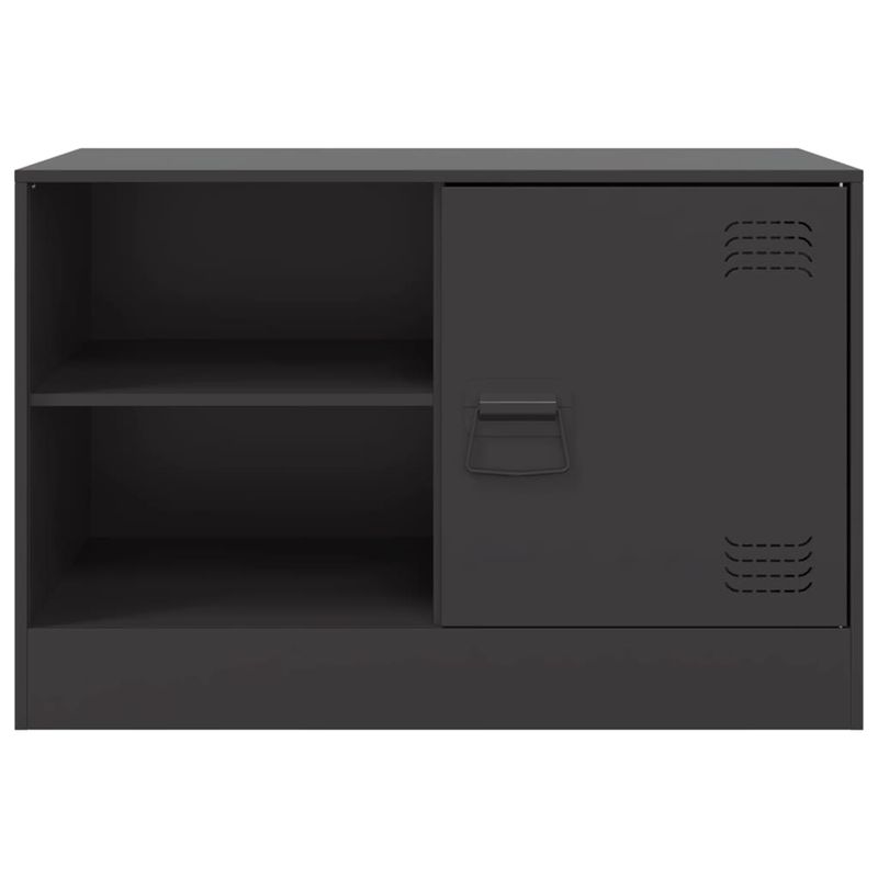 Casa si Gradina - Mobilier - Comode si corpuri - Comode - Dulapuri TV, 2 buc., negru, 67x39x44 cm, otel - Infinity.ro
