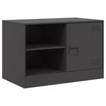 Casa si Gradina - Mobilier - Comode si corpuri - Comode - Dulapuri TV, 2 buc., negru, 67x39x44 cm, otel - Infinity.ro