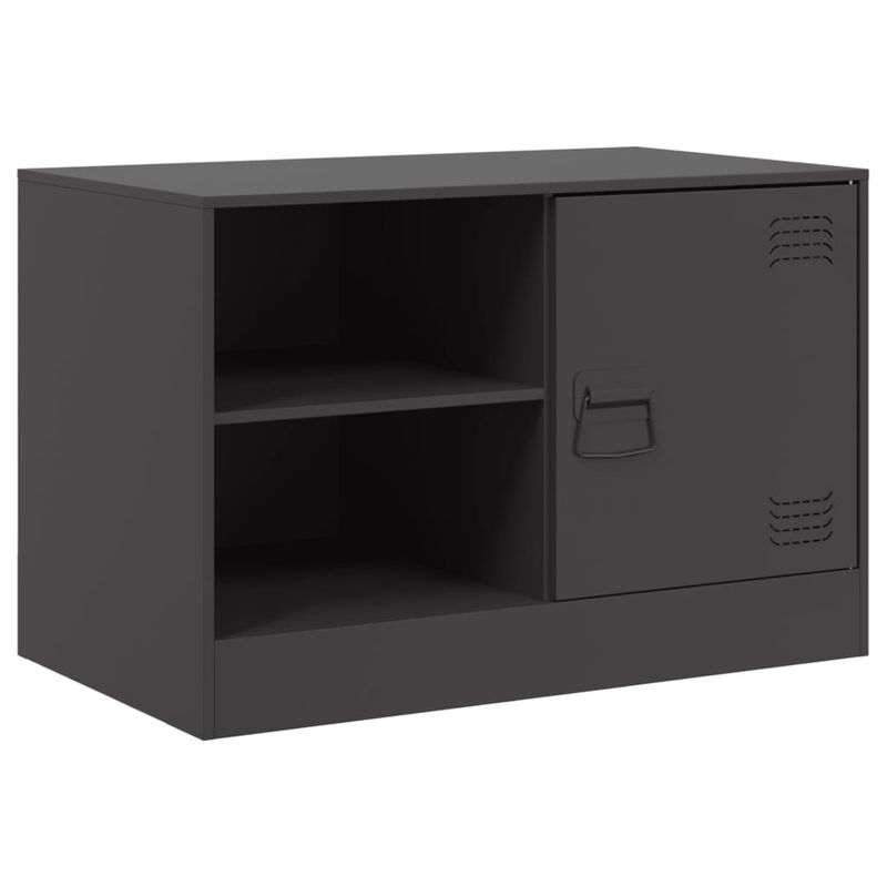 Casa si Gradina - Mobilier - Comode si corpuri - Comode - Dulapuri TV, 2 buc., negru, 67x39x44 cm, otel - Infinity.ro