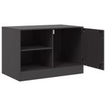 Casa si Gradina - Mobilier - Comode si corpuri - Comode - Dulapuri TV, 2 buc., negru, 67x39x44 cm, otel - Infinity.ro
