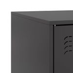 Casa si Gradina - Mobilier - Comode si corpuri - Comode - Dulapuri TV, 2 buc., negru, 67x39x44 cm, otel - Infinity.ro