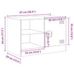 Casa si Gradina - Mobilier - Comode si corpuri - Comode - Dulapuri TV, 2 buc., negru, 67x39x44 cm, otel - Infinity.ro