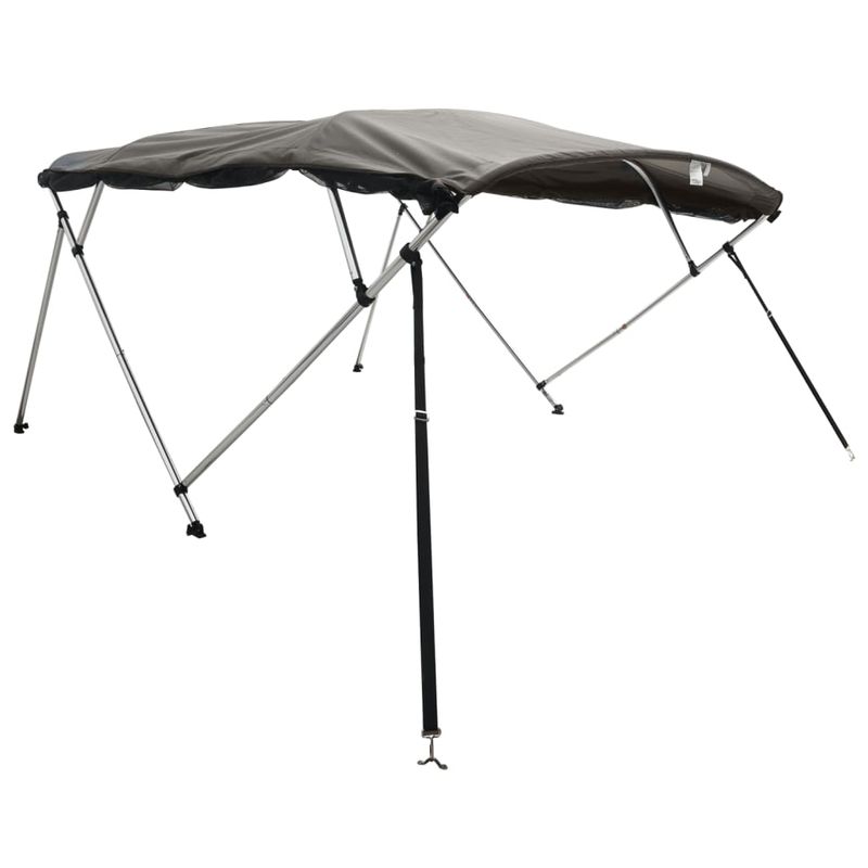 Auto si Moto - Ambarcatiuni - Accesorii ambarcatiuni - Parasolar Bimini 3 arcuri pereti din plasa 183x(170-182)x137 cm, antracit și negru - Infinity.ro