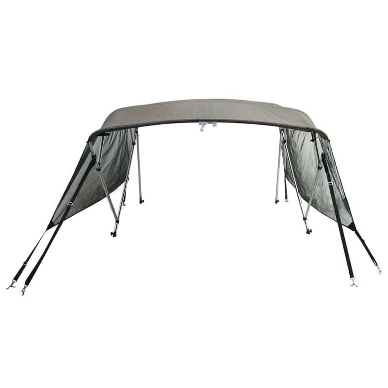 Auto si Moto - Ambarcatiuni - Accesorii ambarcatiuni - Parasolar Bimini 3 arcuri pereti din plasa 183x(170-182)x137 cm, antracit și negru - Infinity.ro