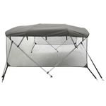 Auto si Moto - Ambarcatiuni - Accesorii ambarcatiuni - Parasolar Bimini 3 arcuri pereti din plasa 183x(170-182)x137 cm, antracit și negru - Infinity.ro
