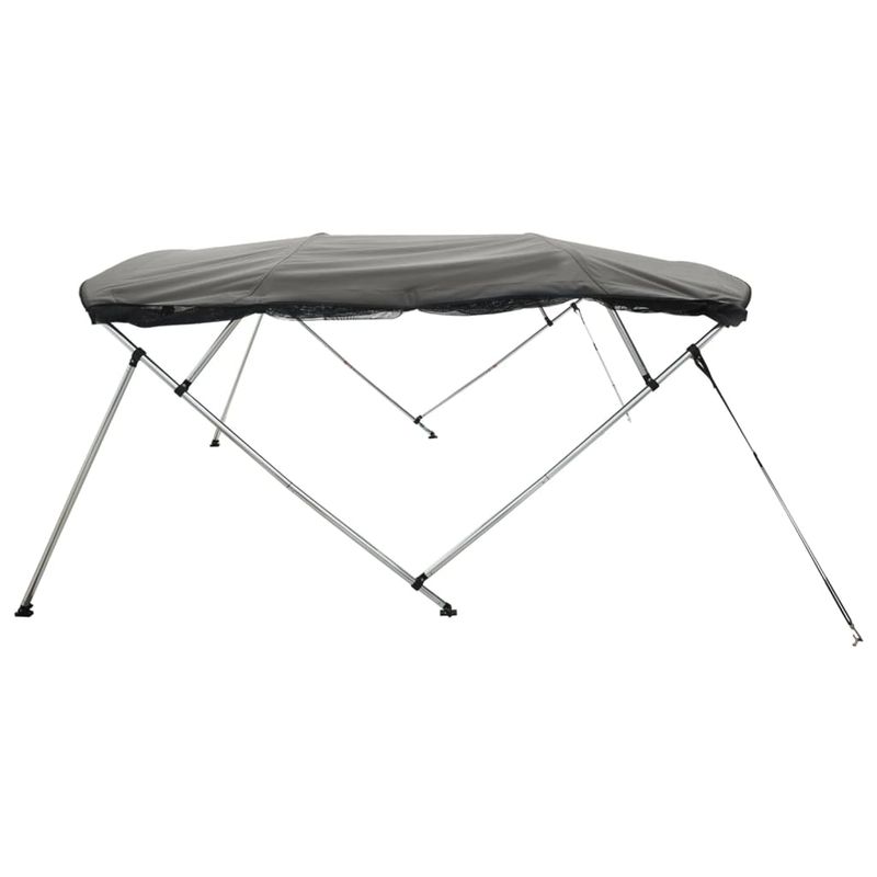Auto si Moto - Ambarcatiuni - Accesorii ambarcatiuni - Parasolar Bimini 3 arcuri pereti din plasa 183x(170-182)x137 cm, antracit și negru - Infinity.ro