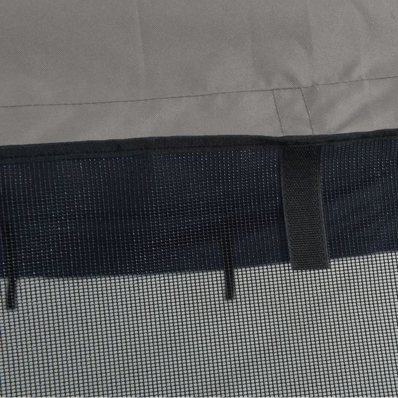 Auto si Moto - Ambarcatiuni - Accesorii ambarcatiuni - Parasolar Bimini 3 arcuri pereti din plasa 183x(170-182)x137 cm, antracit și negru - Infinity.ro