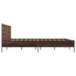 Casa si Gradina - Mobilier - Paturi si accesorii - Paturi - Cadru de pat, stejar maro, 120x190 cm, lemn prelucrat si metal - Infinity.ro