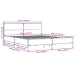 Casa si Gradina - Mobilier - Paturi si accesorii - Paturi - Cadru de pat, stejar maro, 120x190 cm, lemn prelucrat si metal - Infinity.ro