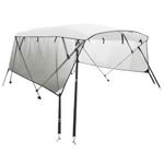 Auto si Moto - Ambarcatiuni - Accesorii ambarcatiuni - Parasolar Bimini 3 arcuri pereti din plasa 183x(185-198)x137 cm, alb și negru - Infinity.ro
