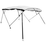 Auto si Moto - Ambarcatiuni - Accesorii ambarcatiuni - Parasolar Bimini 3 arcuri pereti din plasa 183x(185-198)x137 cm, alb și negru - Infinity.ro