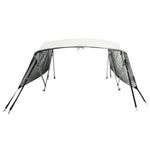 Auto si Moto - Ambarcatiuni - Accesorii ambarcatiuni - Parasolar Bimini 3 arcuri pereti din plasa 183x(185-198)x137 cm, alb și negru - Infinity.ro