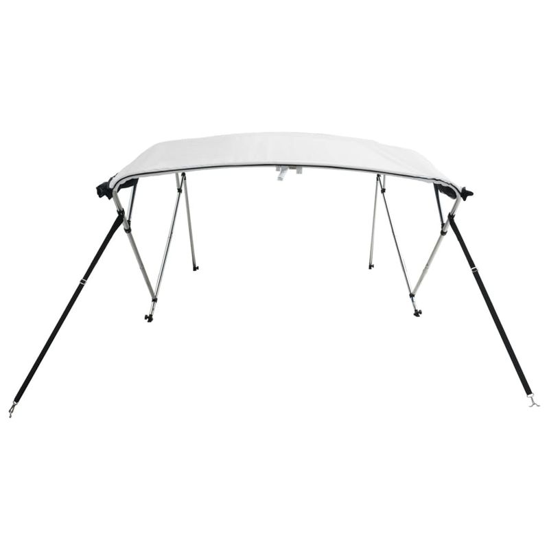 Auto si Moto - Ambarcatiuni - Accesorii ambarcatiuni - Parasolar Bimini 3 arcuri pereti din plasa 183x(185-198)x137 cm, alb și negru - Infinity.ro