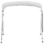 Auto si Moto - Ambarcatiuni - Accesorii ambarcatiuni - Parasolar Bimini 3 arcuri pereti din plasa 183x(185-198)x137 cm, alb și negru - Infinity.ro