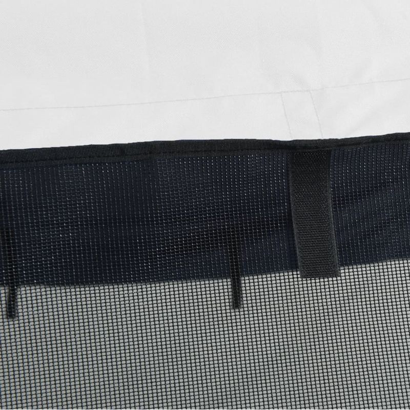Auto si Moto - Ambarcatiuni - Accesorii ambarcatiuni - Parasolar Bimini 3 arcuri pereti din plasa 183x(185-198)x137 cm, alb și negru - Infinity.ro