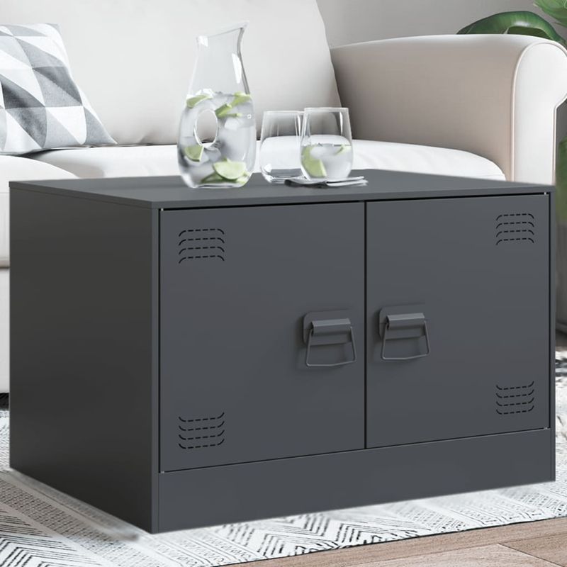 Casa si Gradina - Mobilier - Mese si birouri - Masute de cafea - Masuta de cafea, antracit, 67x50x44 cm, otel - Infinity.ro