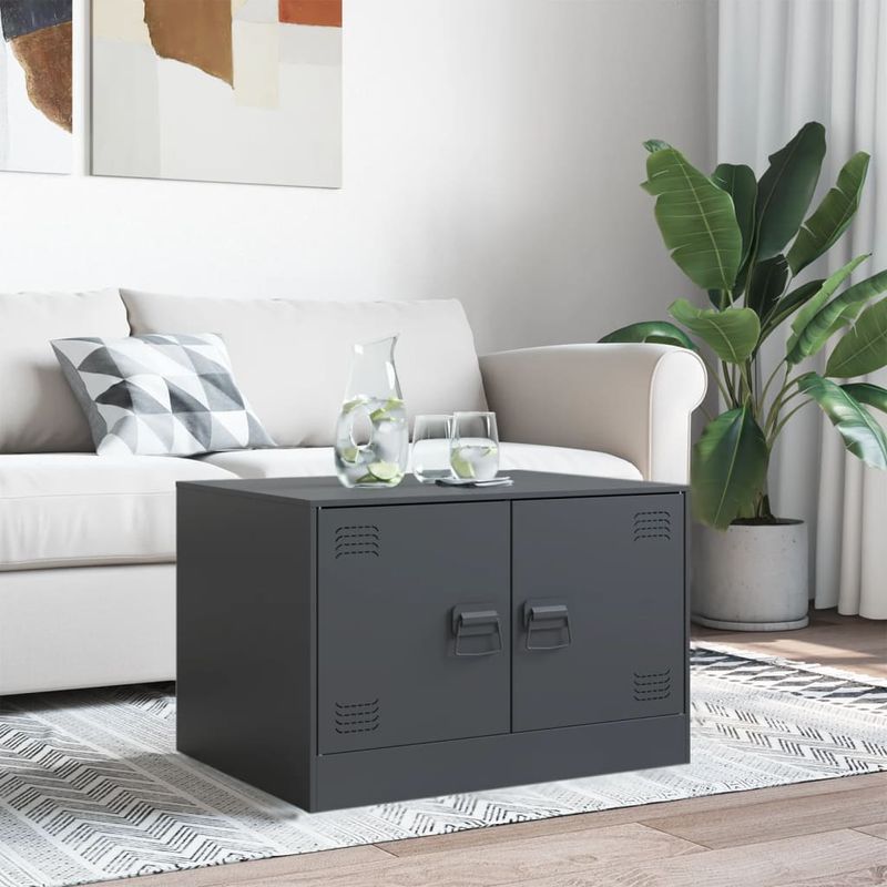 Casa si Gradina - Mobilier - Mese si birouri - Masute de cafea - Masuta de cafea, antracit, 67x50x44 cm, otel - Infinity.ro