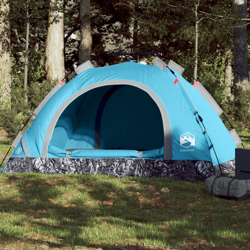 Sport si Outdoor - Camping - Corturi camping - Cort de camping pentru 3 persoane, setare rapida, albastru - Infinity.ro