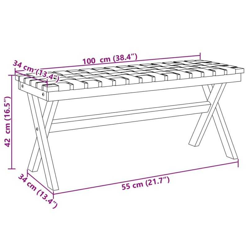 Casa si Gradina - Gradina si terasa - Mobilier exterior - Bancute de gradina - Banca de gradina, rosu, lemn masiv acacia/textil - Infinity.ro