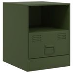 Casa si Gradina - Mobilier - Comode si corpuri - Noptiere - Noptiere, 2 buc., verde olive, 34,5x39x44 cm, otel - Infinity.ro