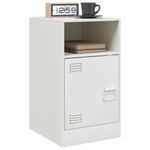 Casa si Gradina - Mobilier - Comode si corpuri - Noptiere - Noptiere, 2 buc., alb, 34,5x39x62 cm, otel - Infinity.ro