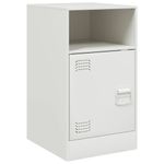Casa si Gradina - Mobilier - Comode si corpuri - Noptiere - Noptiere, 2 buc., alb, 34,5x39x62 cm, otel - Infinity.ro