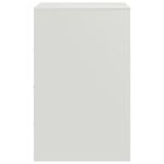 Casa si Gradina - Mobilier - Comode si corpuri - Noptiere - Noptiere, 2 buc., alb, 34,5x39x62 cm, otel - Infinity.ro
