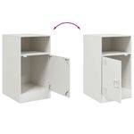 Casa si Gradina - Mobilier - Comode si corpuri - Noptiere - Noptiere, 2 buc., alb, 34,5x39x62 cm, otel - Infinity.ro