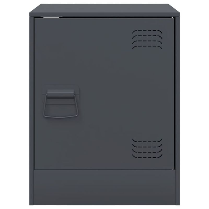 Casa si Gradina - Mobilier - Comode si corpuri - Noptiere - Noptiere, 2 buc., antracit, 34,5x39x44 cm, otel - Infinity.ro