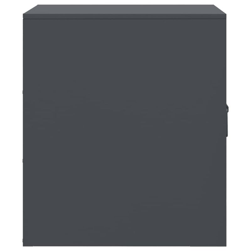 Casa si Gradina - Mobilier - Comode si corpuri - Noptiere - Noptiere, 2 buc., antracit, 34,5x39x44 cm, otel - Infinity.ro