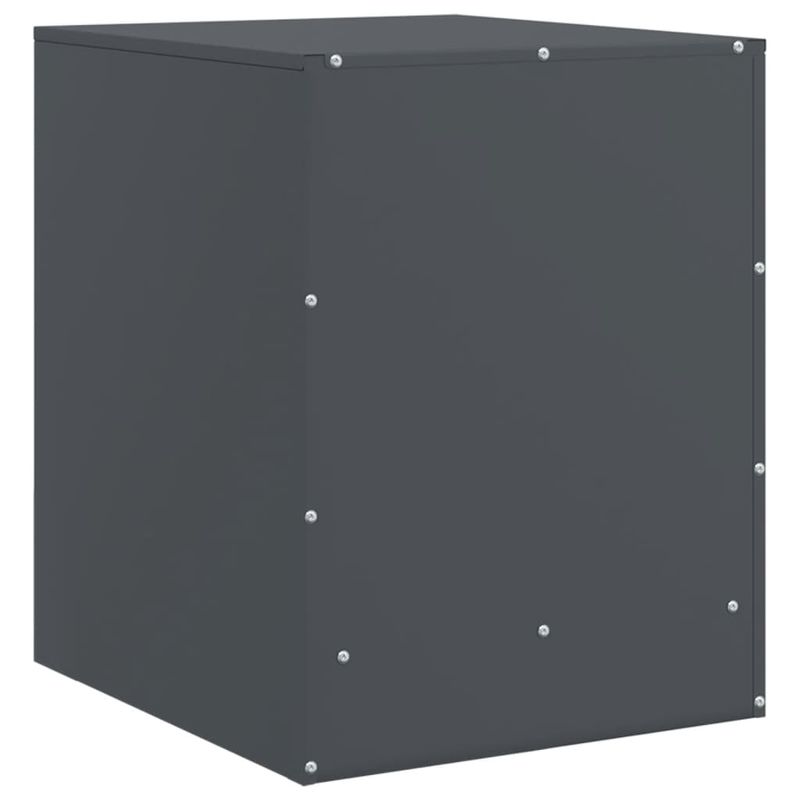 Casa si Gradina - Mobilier - Comode si corpuri - Noptiere - Noptiere, 2 buc., antracit, 34,5x39x44 cm, otel - Infinity.ro