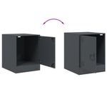 Casa si Gradina - Mobilier - Comode si corpuri - Noptiere - Noptiere, 2 buc., antracit, 34,5x39x44 cm, otel - Infinity.ro