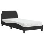 Casa si Gradina - Mobilier - Paturi si accesorii - Paturi - Pat cu saltea, negru, 80x200 cm, catifea - Infinity.ro